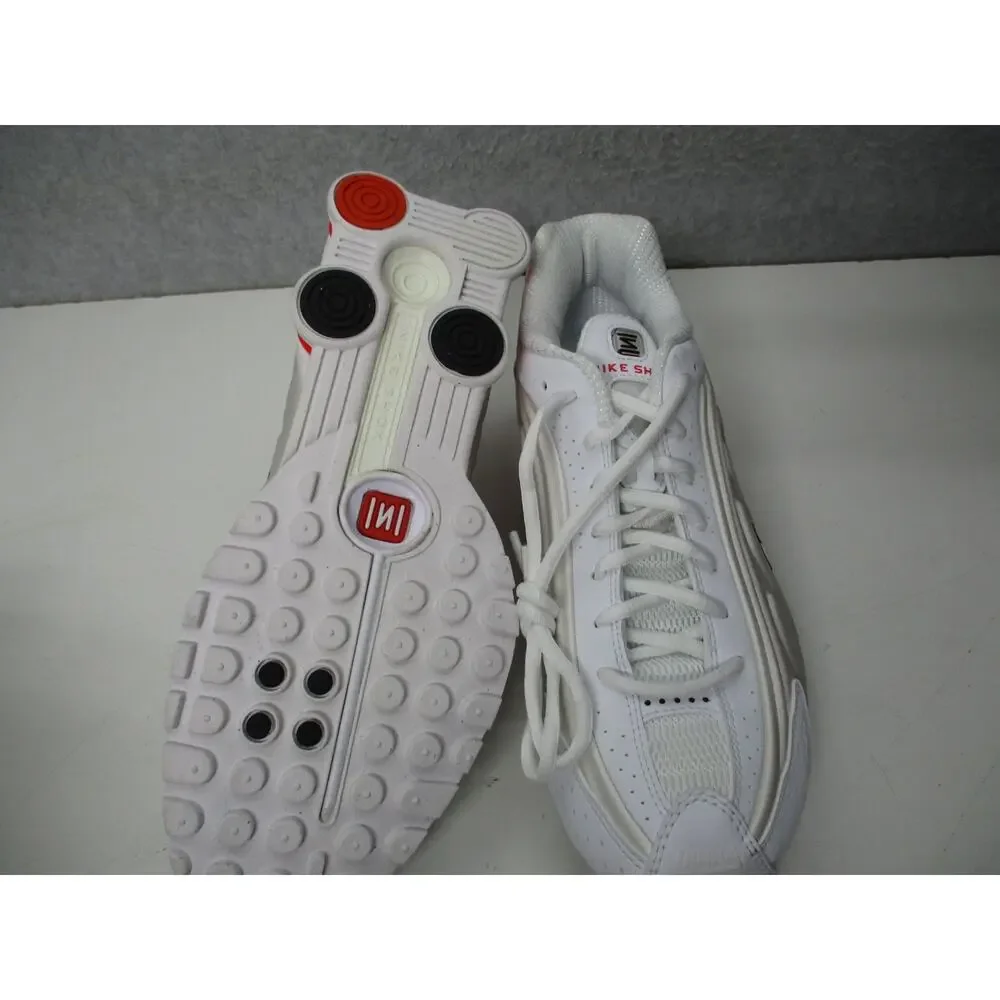 Nike Shox R4 White Phantom Sail Picante Red Shoes Womens Sz 8.5